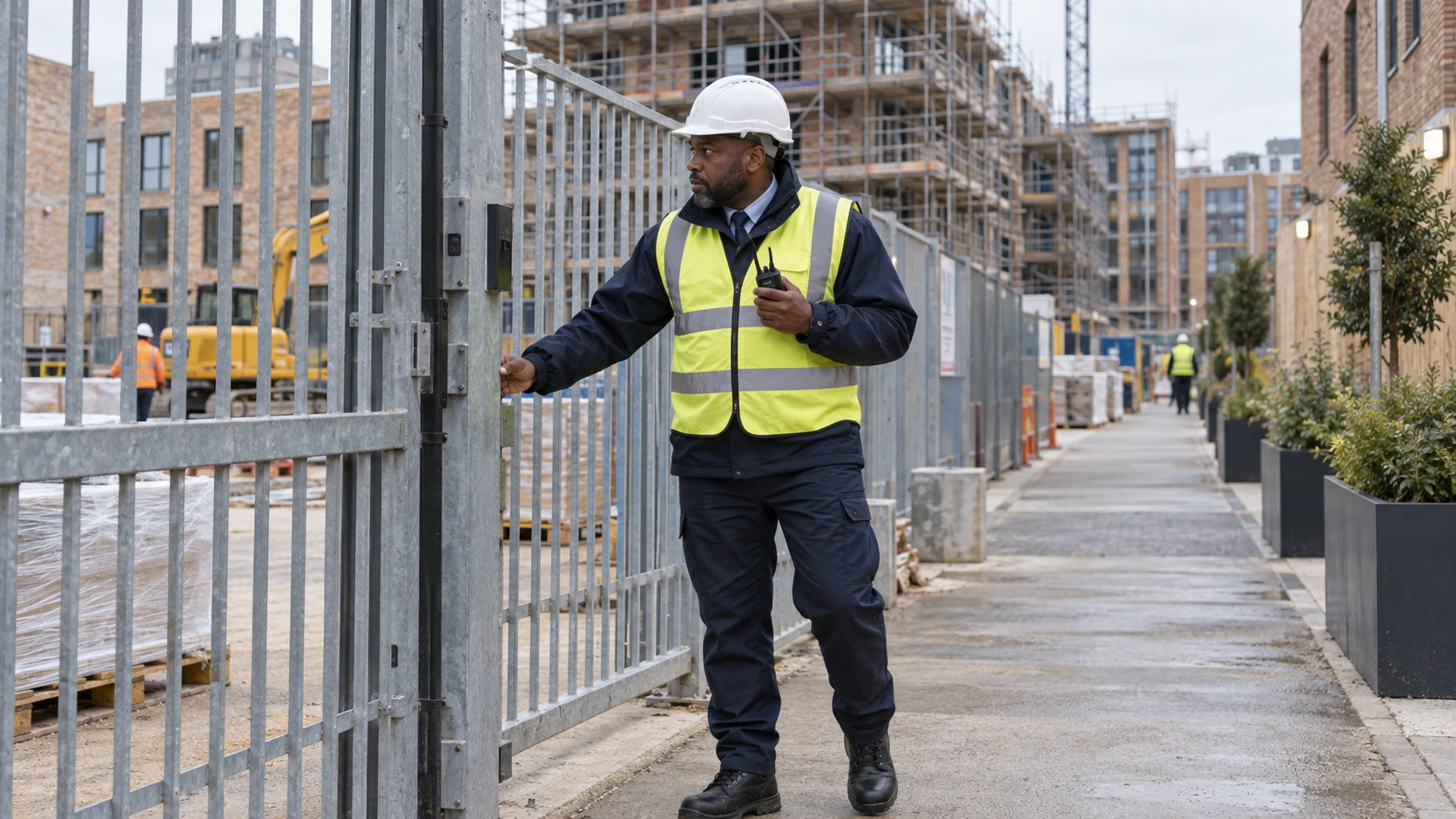 Illustrative construction site security